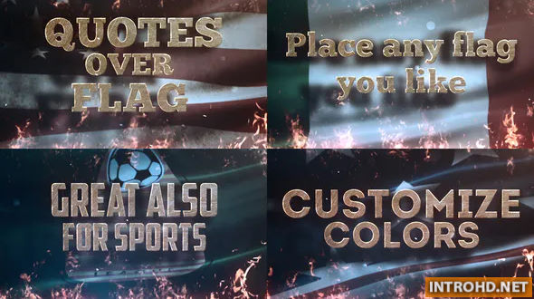 Videohive Quotes Over Flag
