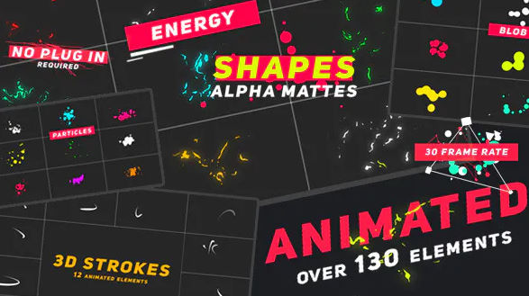 Animated Elements Shapes Videohive – Motion Graphics
