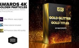 VIDEOHIVE AWARDS 4K GOLDEN GLITTER PARTICLES TITLES