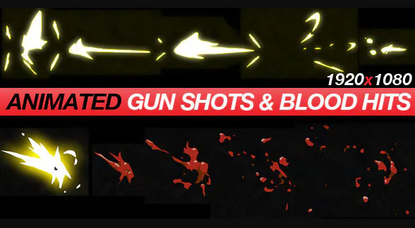 Videohive Gun Shots & Blood Hits – Anime Action Essentials