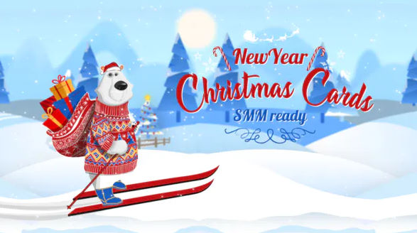 Videohive Christmas New Year Cards (SMM Ready)