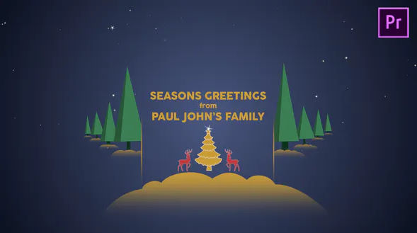 Videohive Parallax Christmas Greetings Premiere Pro