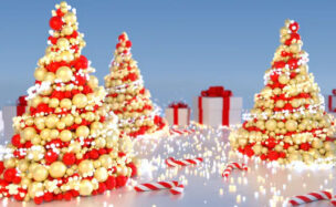 Videohive Abstract Christmas Tree (5 versions)