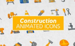 VIDEOHIVE CONSTRUCTION & PAINTING MODERN FLAT ANIMATED ICONS