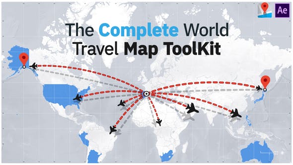 Videohive The Complete World Travel Map ToolKit