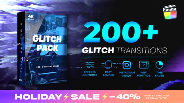 Videohive Glitch Transitions | Final Cut Pro X