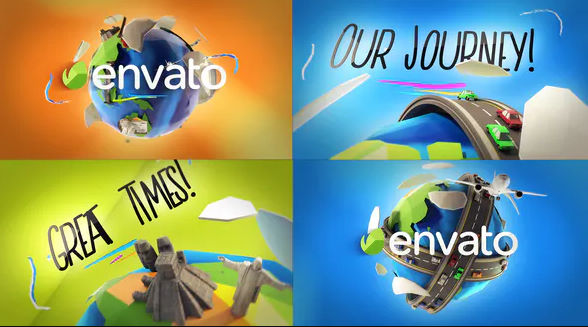 Videohive Travel Planet Logo Reveals Premiere Pro