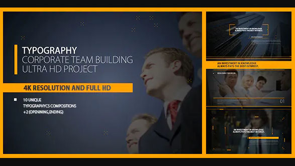 Videohive Typography Intro/ Corp Team Building/ Business/ Political Meeting/ Economic/ Summit/ Event Promo/ TV