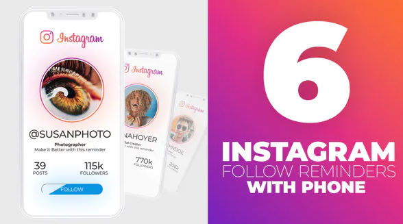 VIDEOHIVE INSTAGRAM FOLLOW REMINDER WITH PHONE