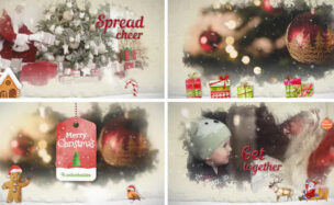 Videohive Christmas Watercolored Slideshow