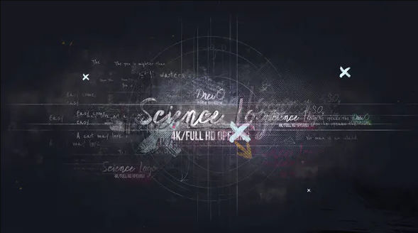 Videohive Science Logo/ Back to School/ Chalk Board Intro/ Mathematical Formulas/ Grunge Style/ Dust Scratches