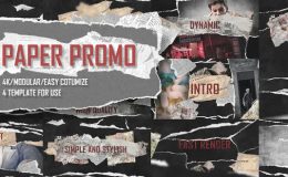 VIDEOHIVE PAPER PROMO/ STOMP TYPOGRAPHY/ TORN NEWSPAPER PROMOTION/ SOCIAL PRESENTATION INTRO/ DRUM BEAT RHYTHM