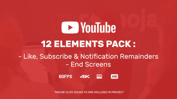 VIDEOHIVE YOUTUBER SUBSCRIBE REMINDER & END SCREENS