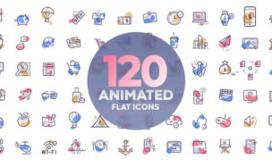 VIDEOHIVE 120 ANIMATED ICONS