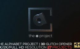 Videohive The Alphabet Project 3D Glitch Opener