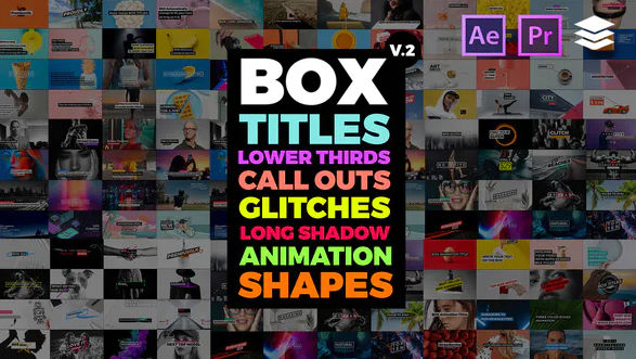 VIDEOHIVE BOX AUTO RESIZING TITLES PACK