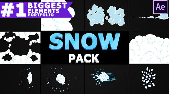 VIDEOHIVE 2D CARTOON SNOW | AFTER EFFECTS