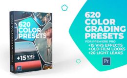 Videohive 620 Cinematic Color Presets, 15 VHS Video Effects, Old Film Looks