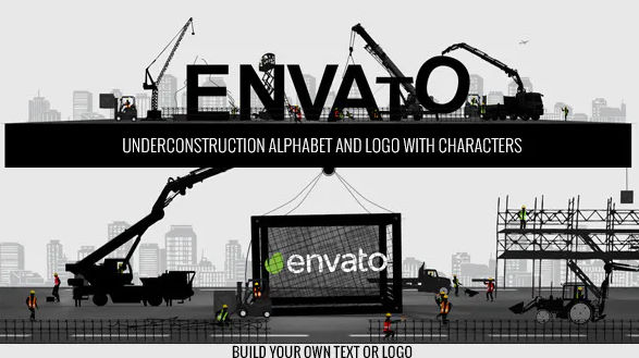 LOGO CONSTRUCTOR-ALPHABET BUILDER WITH CHARACTERS (VIDEOHIVE)