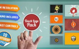 VIDEOHIVE TOUCH LOGO PACK - FLAT INTERACTIVE MEDIA REVEALS