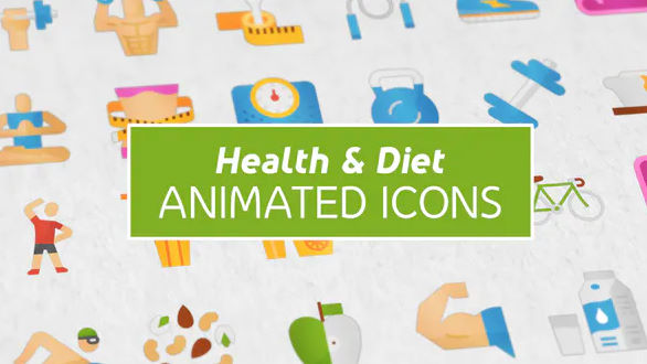 Videohive Health & Diet Modern Flat Animated Icons