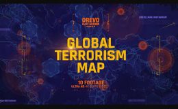 Videohive Global Terrorism Map 4K-Politics and Economic Presentations- World Terror Infographic- Bomb & Weapon
