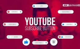 Videohive Youtube Subscribe Button Clean 4K 24990608