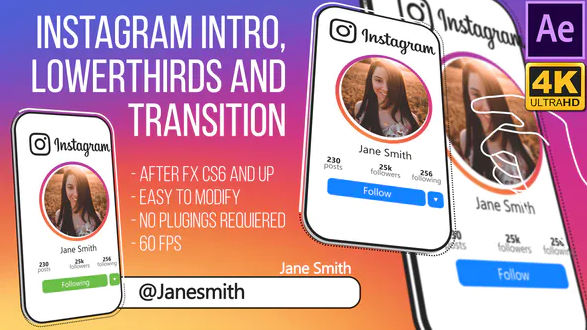 Videohive Instagram Intro and Lowerthird (AfterFX)