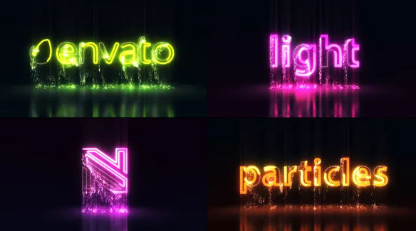 VIDEOHIVE LIGHT PARTICLES LOGO | TITLES