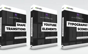 VIDEOHIVE TYPOGRAPHY SCENES, LOWER THIRDS, YOUTUBE KIT AND SHAPE TRANSITIONS