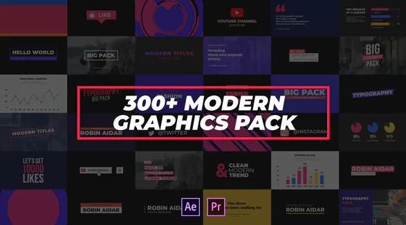 Videohive 300+ Modern Graphics Pack