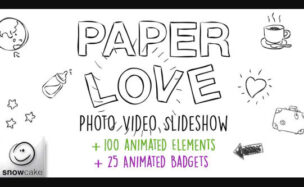 VIDEOHIVE PAPER LOVE PHOTO VIDEO SLIDESHOW