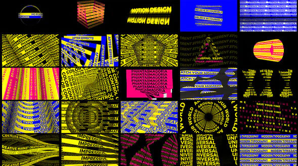 Videohive Phantasmagoria of Letters Kinetic Typography Scenes