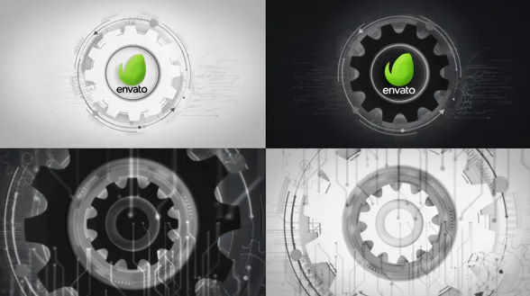 Download Futuristic Gears Logo Reveals – FREE Videohive