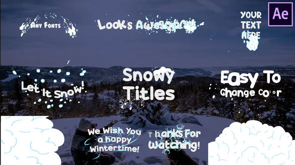 Download Snow Title After Effects 25400187 – FREE Videohive