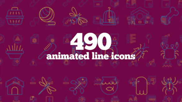 Download 490 Animated Line Icons – FREE Videohive