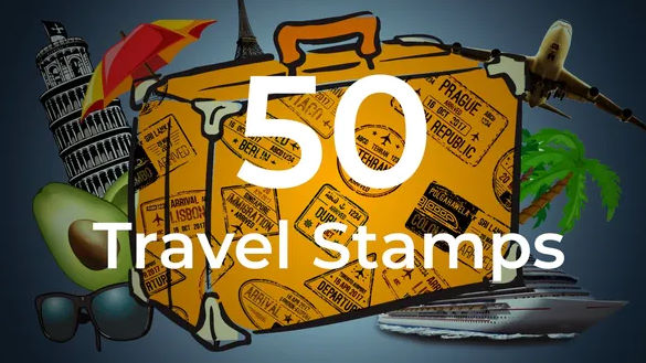 Download 50 Travel Stamps – FREE Videohive