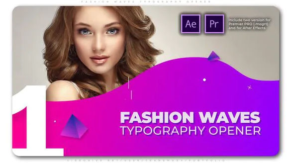 VIDEOHIVE FASHION WAVES TYPOGRAPHY OPENER – PREMIERE PRO
