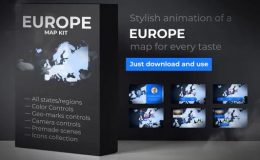VIDEOHIVE MAP OF EUROPE WITH COUNTRIES - EUROPE MAP KIT