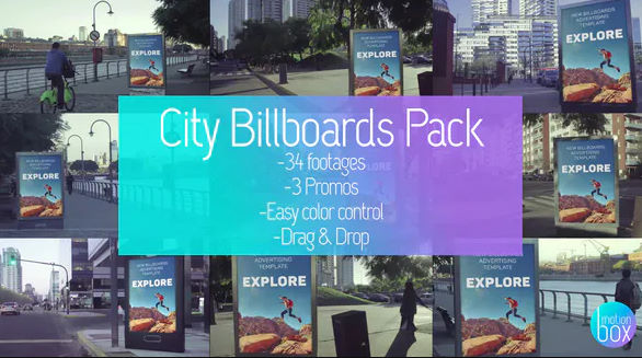 Download VIDEOHIVE BILLBOARDS CITY MOCKUP PACK » Free After Effects Templates - Premiere Pro Templates