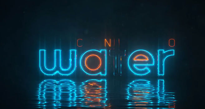 Water & Neon Logo