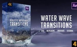 VIDEOHIVE REALISTIC WATER WAVE TRANSITIONS | 4K