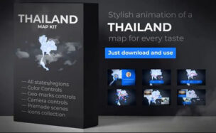 VIDEOHIVE THAILAND ANIMATED MAP – KINGDOM OF THAILAND MAP KIT