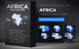 VIDEOHIVE AFRICA ANIMATED MAP - AFRICA MAP KIT