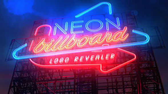 Neon Billboard Logo Revealer Videohive