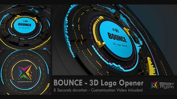 Videohive BOUNCE 3D Logo Opener