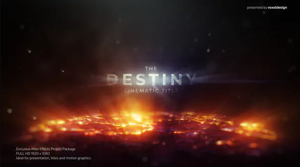 The Destiny Cinematic Title Free videohive