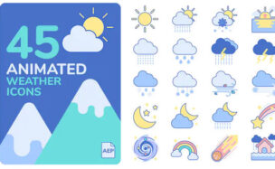 Animated Weather Icons free videohive