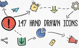Hand-drawn Icons Pack Free videohive