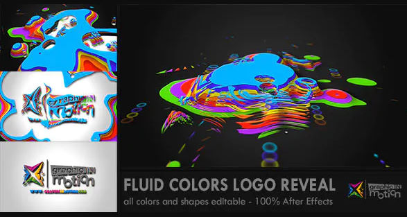 Fluid Colors Logo Reveal Free videohive